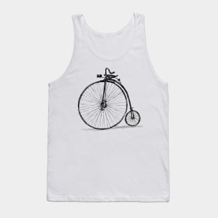 Antique Bicycle Print Tank Top